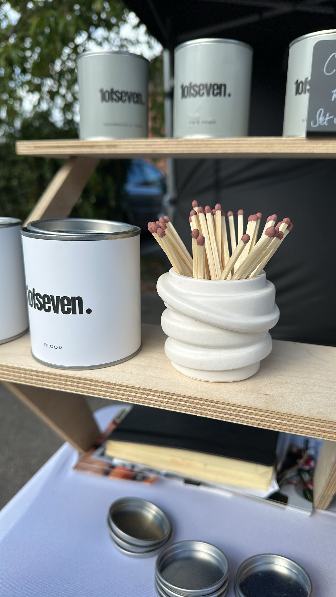 Concrete Matchstick pots