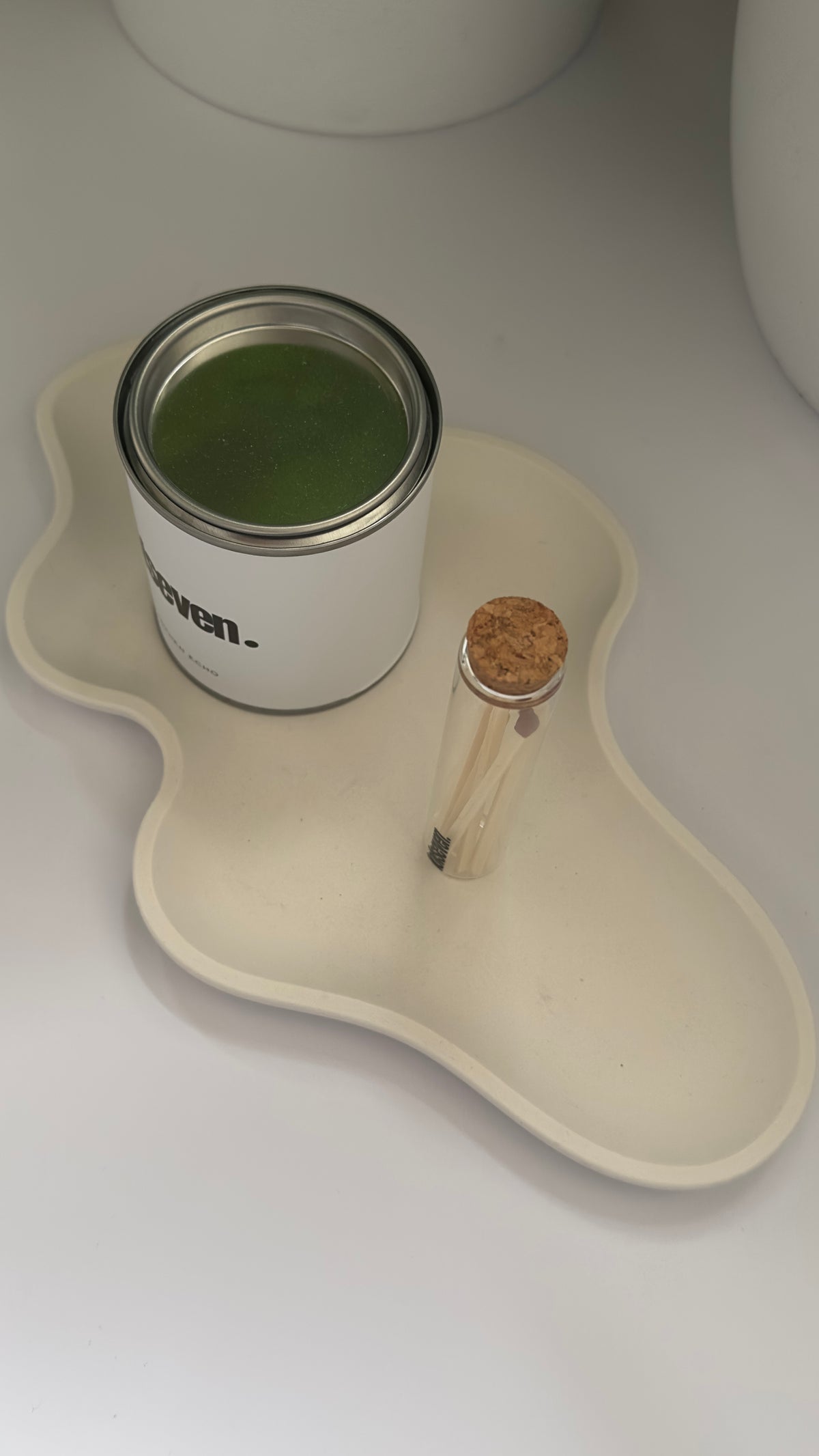 Candle, Display Tray & Matchstick Jar gift set